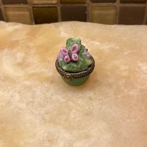 Vintage PHB collection Butterfly and Lilac Trinket Box